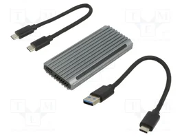 GEMBIRD Carcasa de disco M.2 USB 3.1 Gen 2 Aluminio Negro
