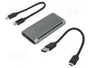 GEMBIRD Carcasa de disco M.2 USB 3.1 Gen 2 Aluminio Negro