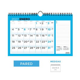 SENFORT Calendario Pared Basic Mensual 2027 220x155 mm