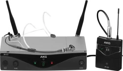 AKG Sistema Inalámbrico UHF Headworn Band B1 con Petaca, Micrófono Diadema y Receptor