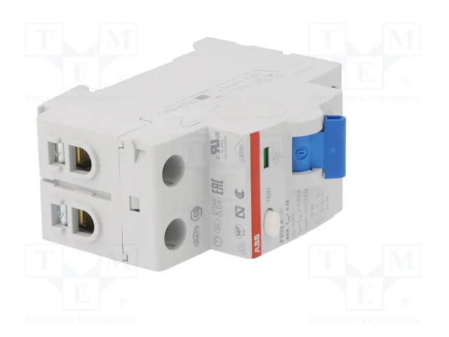 ABB F202A-40/0.1 Interruptor diferencial 40A 0,1A 2 polos ABB F202A-40/0.1 Interruptor diferencial 40A 0,1A 2 polos