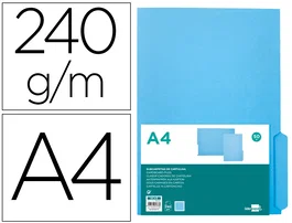 Liderpapel Subcarpeta de cartulina con pestaña derecha Din A4 Azul