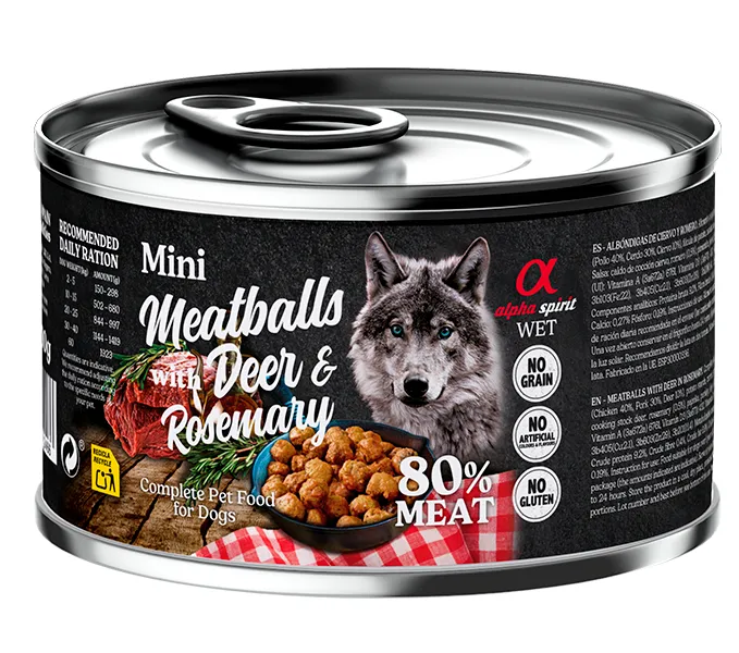 Alpha Spirit Albóndigas de Ciervo con Romero 6x200 gr