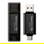 Team Group X1 MAX USB 3.2 Gen 2 Memoria Stick de 256 GB, hasta 1000 MB/s, USB Type-A/C, Negro