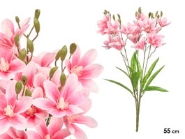 Ibergarden Vara 5 Ramas 20 Flores Rosa 55 cm (Set de 12)