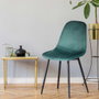 Home Deco Factory Silla Terciopelo Azul Giulia