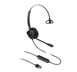 Fanvil HT301-U Auriculares Monoaurales con Diadema y Conexión USB Tipo A Negro