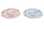 DKD Home Decor Juego de Platos de Melamina Corales Surtido de Colores 28x28x1 cm, 12 Pack, 48 Piezas