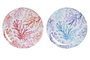 DKD Home Decor Juego de Platos de Melamina Corales Surtido de Colores 28x28x1 cm, 12 Pack, 48 Piezas