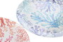 DKD Home Decor Juego de Platos de Melamina Corales Surtido de Colores 28x28x1 cm, 12 Pack, 48 Piezas