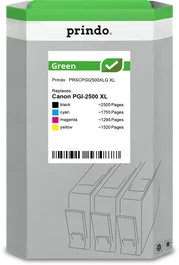 Prindo Multipack Negro, Cian, Magenta y Amarillo Green XL