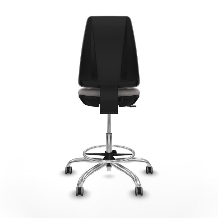 PIQUERAS Y CRESPO Taburete Elche CP blanco con base cromada