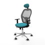 PIQUERAS Y CRESPO Silla de oficina Jorquera con mecanismo Sincro/Traslack, Turquesa y Gris