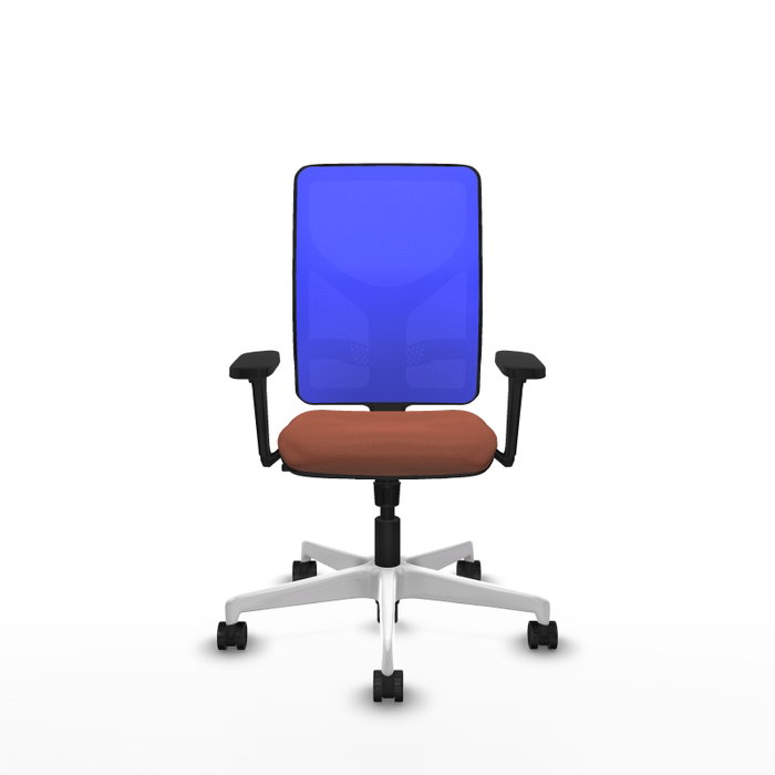 PIQUERAS Y CRESPO Silla de oficina Motilla con mecanismo Sincro, Marrón y Azul