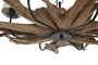 DKD Home Decor Lámpara de Techo Item Home en Teca y Hierro con 6 Pantallas Crudo 130x130x35 cm