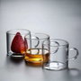Hermia Juego de 6 Copas para Espresso, Vidrio Transparente, 80 ml