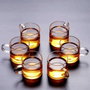 Hermia Juego de 6 Copas para Espresso, Vidrio Transparente, 80 ml