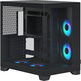 Fractal Design Pop 2 Vision ATX Torre PC Caja Panorámica Cristal Negro RGB, 4 Ventiladores, FD-C-POV2A-02