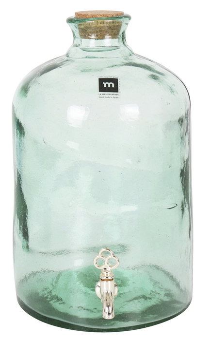 La Mediterranea Botella de Vidrio Primavera 5L con Grifo y Tapón