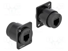 DeLOCK Módulo Tipo-D RJ11 Cat.3 Hembra a Hembra Negro