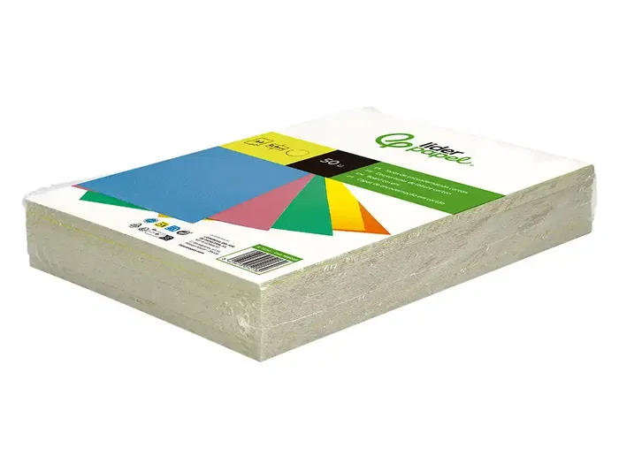Liderpapel Tapa Encuadernación Cartón A4 0,9mm Amarillo Fluor Paquete de 50 Unidades