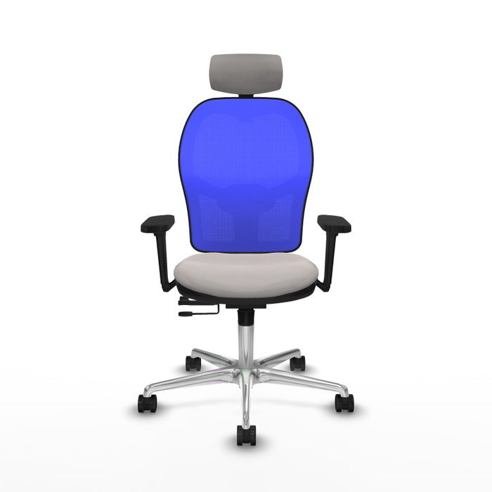 PIQUERAS Y CRESPO Silla de oficina Jorquera con mecanismo Sincro/Traslack, Azul y Blanco PIQUERAS Y CRESPO Silla de oficina Jorquera con mecanismo Sincro/Traslack, Azul y Blanco
