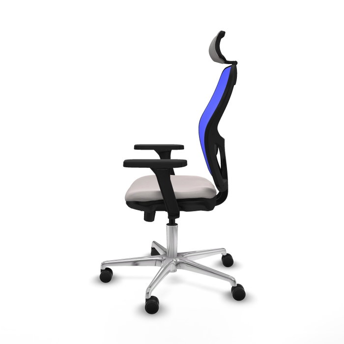 PIQUERAS Y CRESPO Silla de oficina Jorquera con mecanismo Sincro/Traslack, Azul y Blanco PIQUERAS Y CRESPO Silla de oficina Jorquera con mecanismo Sincro/Traslack, Azul y Blanco