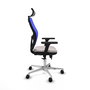 PIQUERAS Y CRESPO Silla de oficina Jorquera con mecanismo Sincro/Traslack, Azul y Blanco