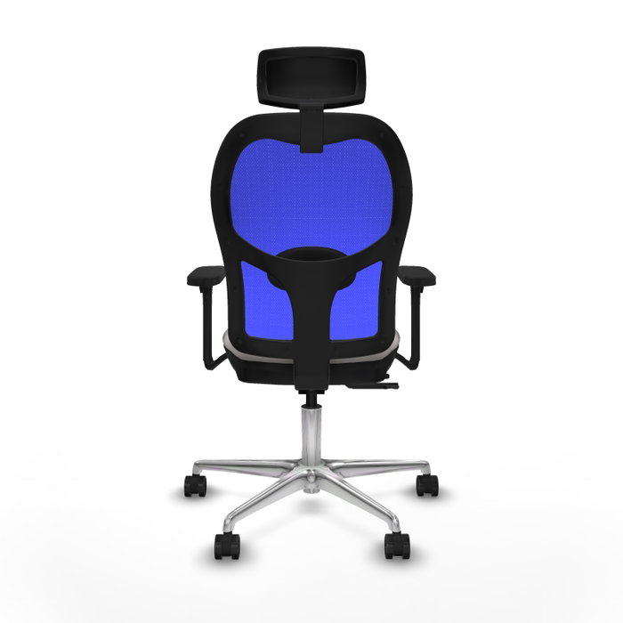 PIQUERAS Y CRESPO Silla de oficina Jorquera con mecanismo Sincro/Traslack, Azul y Blanco PIQUERAS Y CRESPO Silla de oficina Jorquera con mecanismo Sincro/Traslack, Azul y Blanco