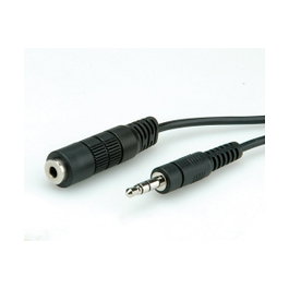 ROLINE Cable de extensión de audio 3,5 mm, 2 m, Negro