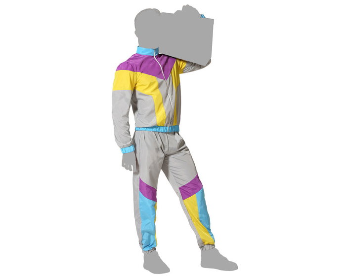 Disfraz Chándal Hombre Adulto XL Años 80 Multicolor Chaqueta y Pantalón