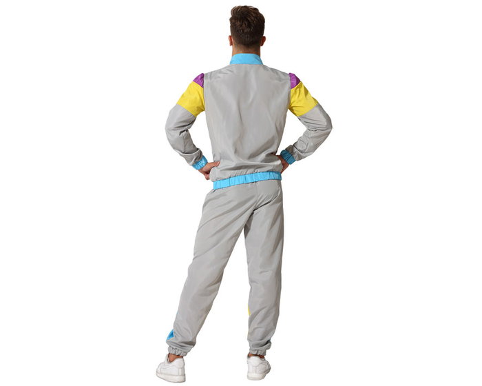 Disfraz Chándal Hombre Adulto XL Años 80 Multicolor Chaqueta y Pantalón