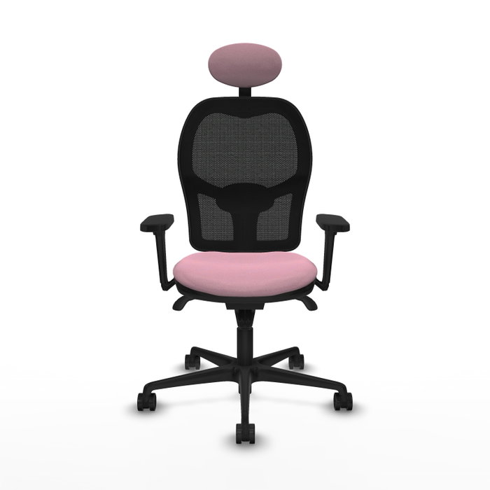 PIQUERAS Y CRESPO Silla de oficina Jorquera Rosa y Negra