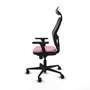 PIQUERAS Y CRESPO Silla de oficina Jorquera Rosa y Negra