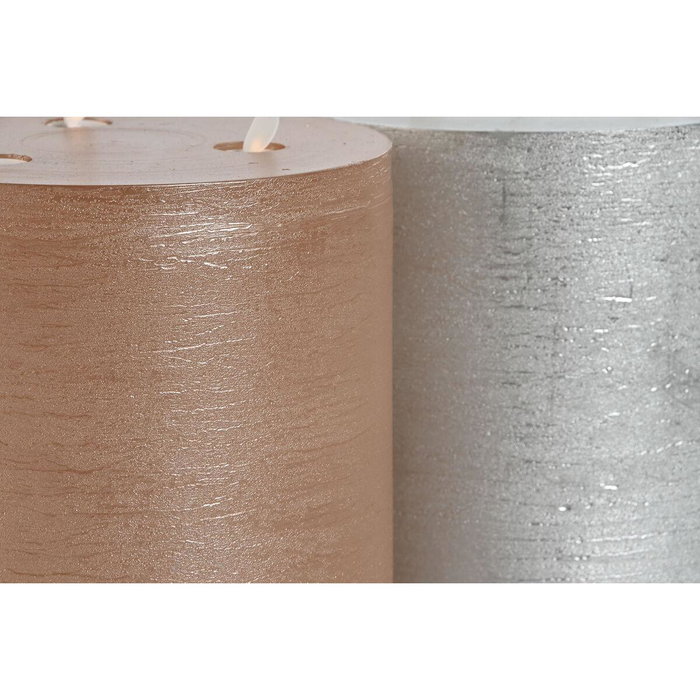 DKD Home Decor Vela Led Navidad Moderna Dorado Rosado Plateado 15 x 15 x 15 cm (2 Unidades) DKD Home Decor Vela Led Navidad Moderna Dorado Rosado Plateado 15 x 15 x 15 cm (2 Unidades)