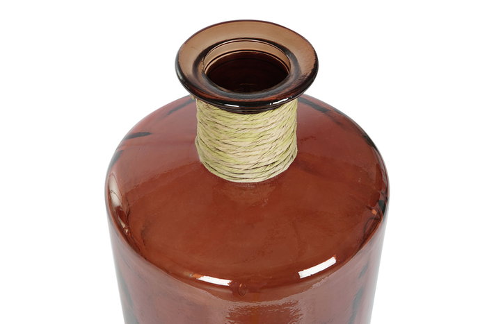 DKD Home Decor Jarrón Enea de Cristal Reciclado 25x25x75 cm, 32 L