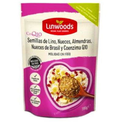 LINWOODS Semillas De Lino Con Nueces Almendras Q10 200Gr. LINWOODS Semillas De Lino Con Nueces Almendras Q10 200Gr.