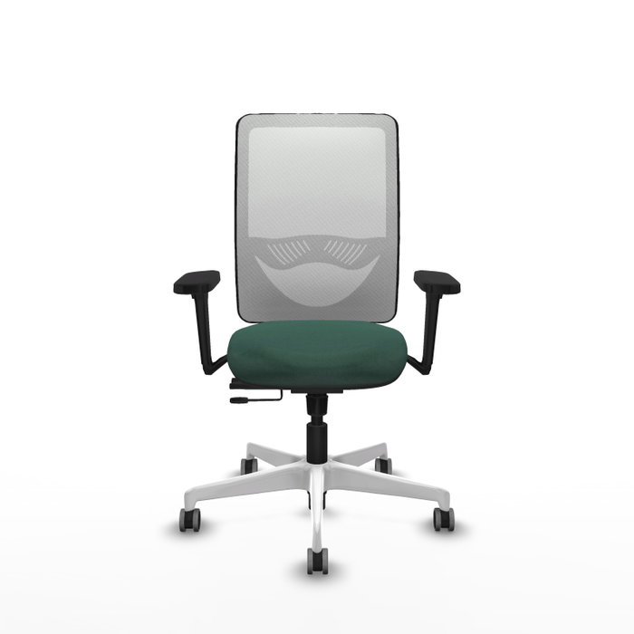 PIQUERAS Y CRESPO Silla de oficina Zulema con mecanismo Sincro/Traslack Verde botella y Blanco PIQUERAS Y CRESPO Silla de oficina Zulema con mecanismo Sincro/Traslack Verde botella y Blanco