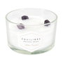 Home Deco Factory Vela Perfumada con Piedras 3 Mechas, 280g, Duracion 18h, 13 x 7.8 cm - Surte de Aromas (Jazmin, Ambar, Almizcle)