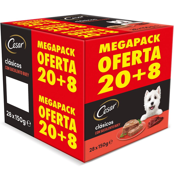 Cesar Classic Megapack de Paté con Buey 28x150g