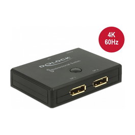 DeLOCK Conmutador Bidireccional DisplayPort 2 a 1 4K 60 Hz