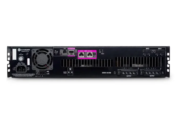 Crown DCi DA Amplificador de Potencia de Cuatro Canales, 600W a 4 Ohms, Audio en Red Dante/AES67 y 70V/100V