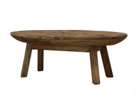 DKD Home Decor Mesa de Centro de Madera Reciclada 140x60x35 Marrón Natural