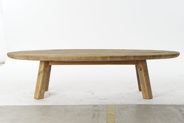 DKD Home Decor Mesa de Centro de Madera Reciclada 140x60x35 Marrón Natural