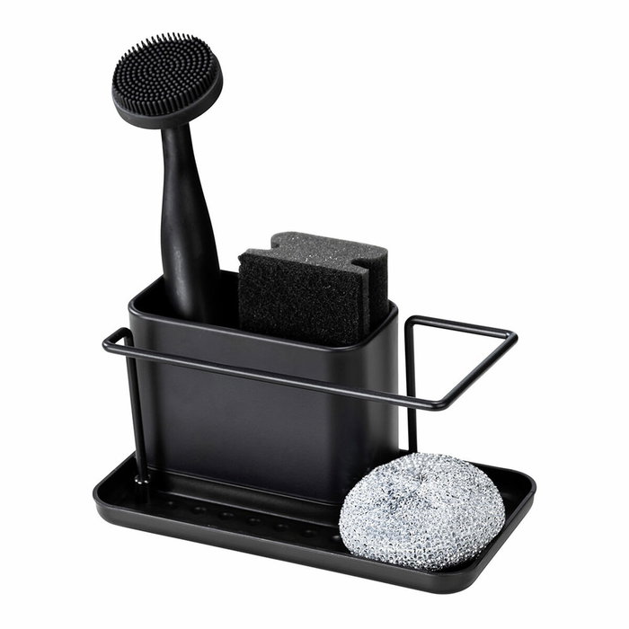 Wenko Organizador de fregadero Orio negro mate