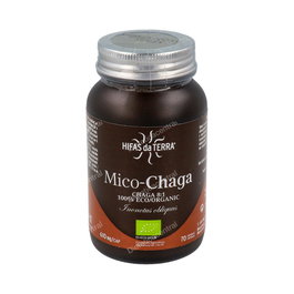 Hifas da Terra Mico Chaga + Vitamina C 70 Cápsulas con Extracto Ecológico de Chaga y Acerola, Apto Veganos, Celíacos