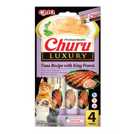 Churu Luxury Receta Atún con Gambas Gigantes Pack 12x56 gr