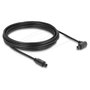 DeLOCK Cable de audio TOSLINK con conector 90° y conector recto, 5 m, negro