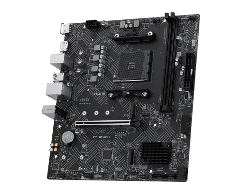 MSI PRO B550M-B Placa Base AMD AM4 B550 2xDDR4 64GB HDMI+DP GBLAN 4SATA3 2M.2 7USB3.2 MATX