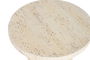 DKD Home Decor Mesita Auxiliar Beige Magnesia Simil Marmol 61 x 42.3 x 61 cm